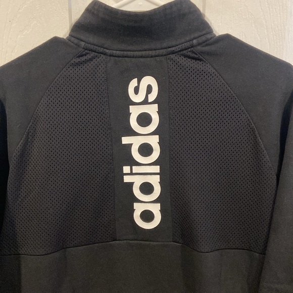 Adidas Black Half Zip Mock Neck Sweatshirt Size XL - Picture 3 of 4